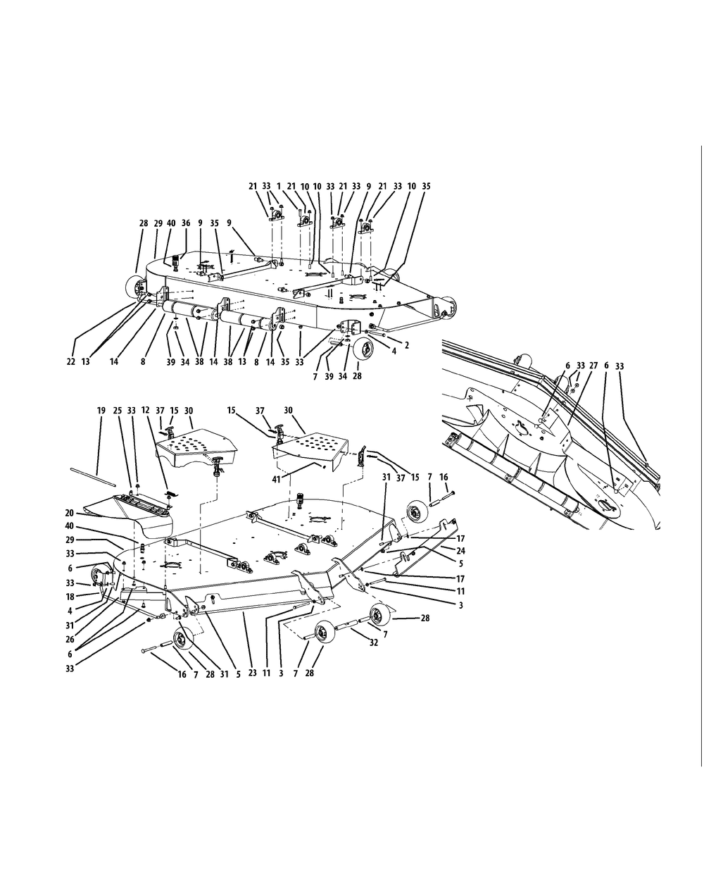 Fabricated Deck Assembly 72-Inch Diagram and Parts List for M72-KW (53BI8CT8050-37HP)(2011 & After) Cub Cadet Lawn Tractor